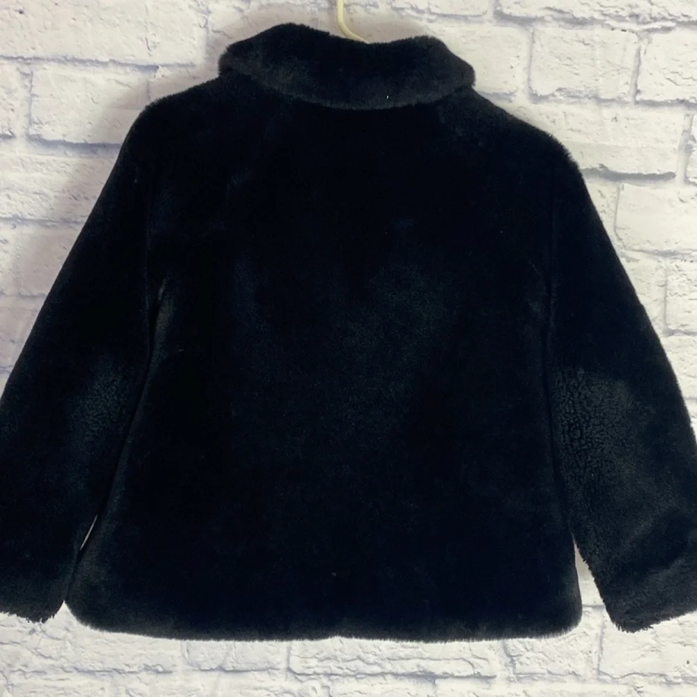 Mayoral black faux fur jacket